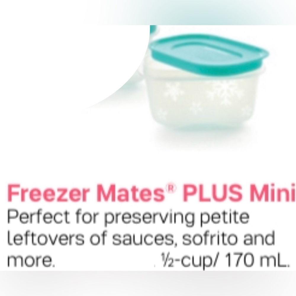 Tupperware Freezer Mates PLUS Small Deeps 2pc with Mini PLUS Container Set - Picture 3 of 3